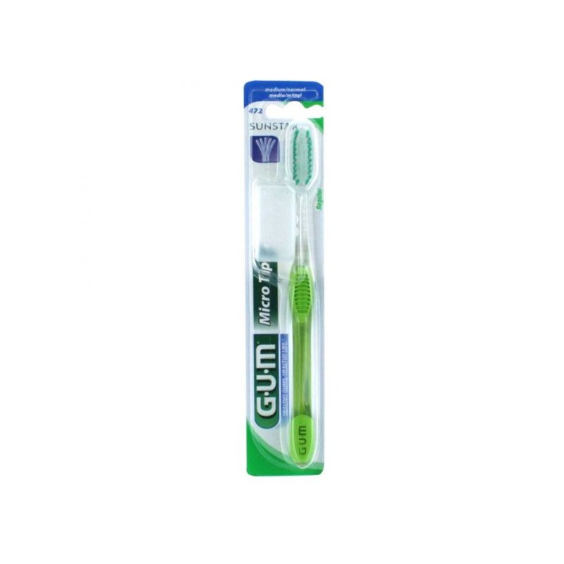 GUM MICRO TIP BROSSE A DENTS 472 MEDIUM REGULAR 