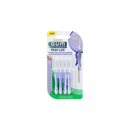 GUM Brossette interdentaire antibactérienne Trav-ler 0.6 mm - 4 brossettes-1312