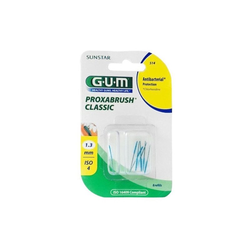 GUM brossettes EXTRA fine par 8 unites (1.3 mm )ref : 514