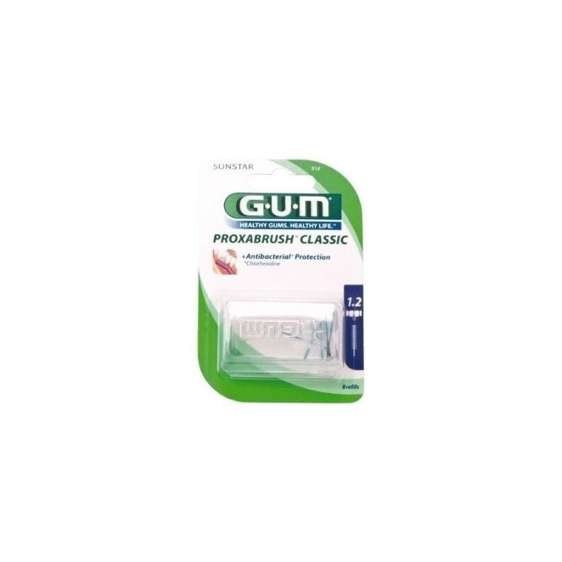 GUM brossettes EXTRA fine par 8 unites (1.2 mm )ref : 512