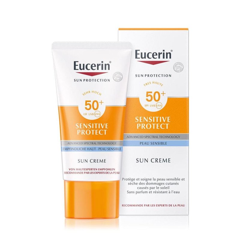 Eucerin Sun Protection Sensitive Protect Crème Visage SPF 50+ 50 ml