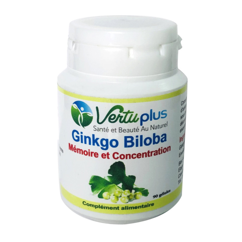 VERTUPLUS Ginko biloba 90 Gel. Mémoire et Concentration