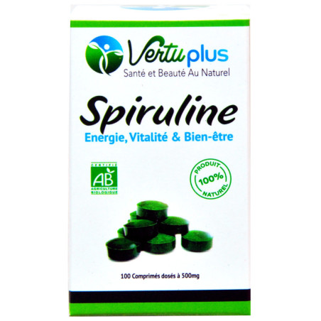Vertuplus SPIRULINE 100 cp Energie et Vitalité