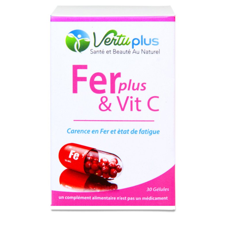 VERTUPLUS FER + Vitamine C 30 Gel. Anémie