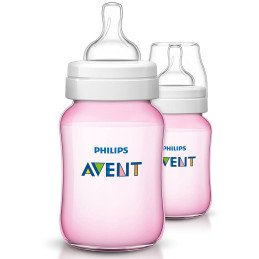 AVENT BIBERON CLASSIC+ TWIN PACK GIRL 260 ML