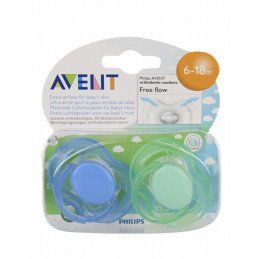 AVENT Sucette sans bpa silicone aérée 6 à 18mois lot de 2