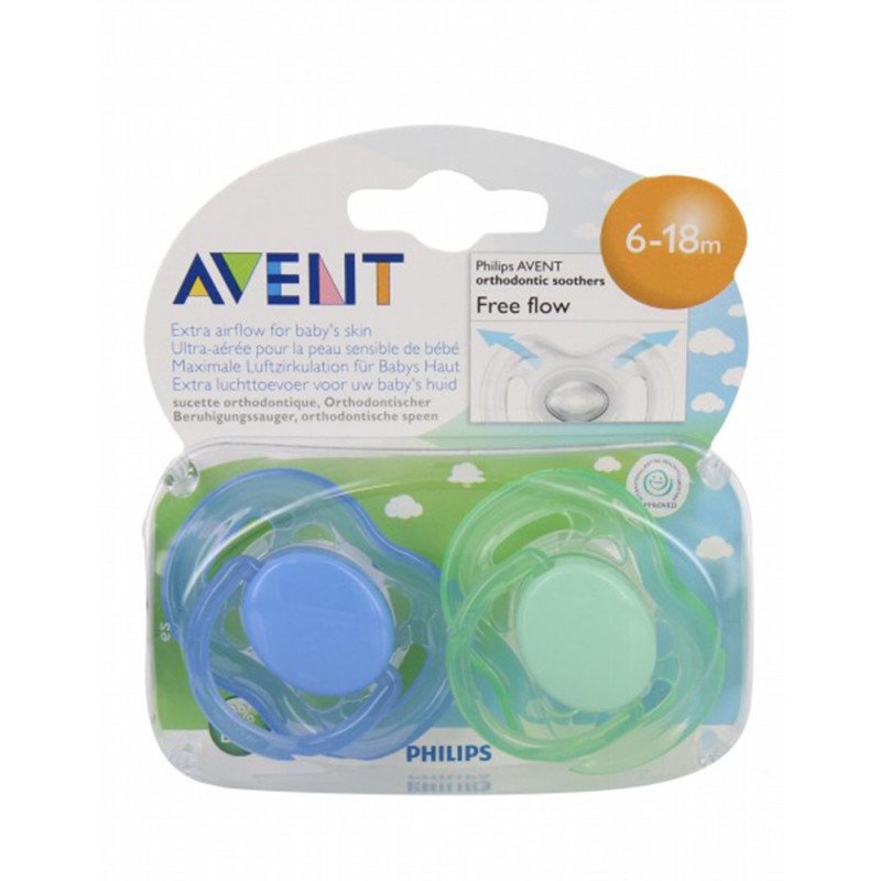 AVENT Sucette sans bpa silicone aérée 6 à 18mois lot de 2