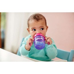 TASSE MAUVE AVEC ANSES ROUGE 200 ML 6M+ FILLE