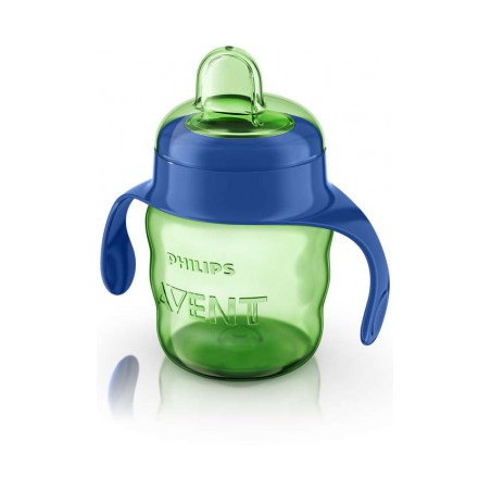 AVENT TASSE VERTE AVEC ANSES BLEUE 200 ML 6M+ GARCON - SCF551/05