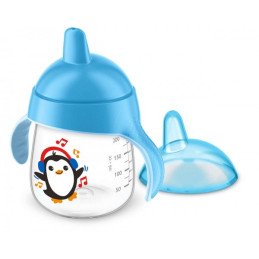 AVENT TASSE PINGOUIN AVEC ANSES BLEU ANTI-DERAPANTE 260 ML 12 MOIS+ SCF753/05