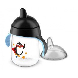 AVENT TASSE PINGOUIN AVEC ANSES NOIRES ANTI-DERAPANTE 340 ML 18 MOIS+