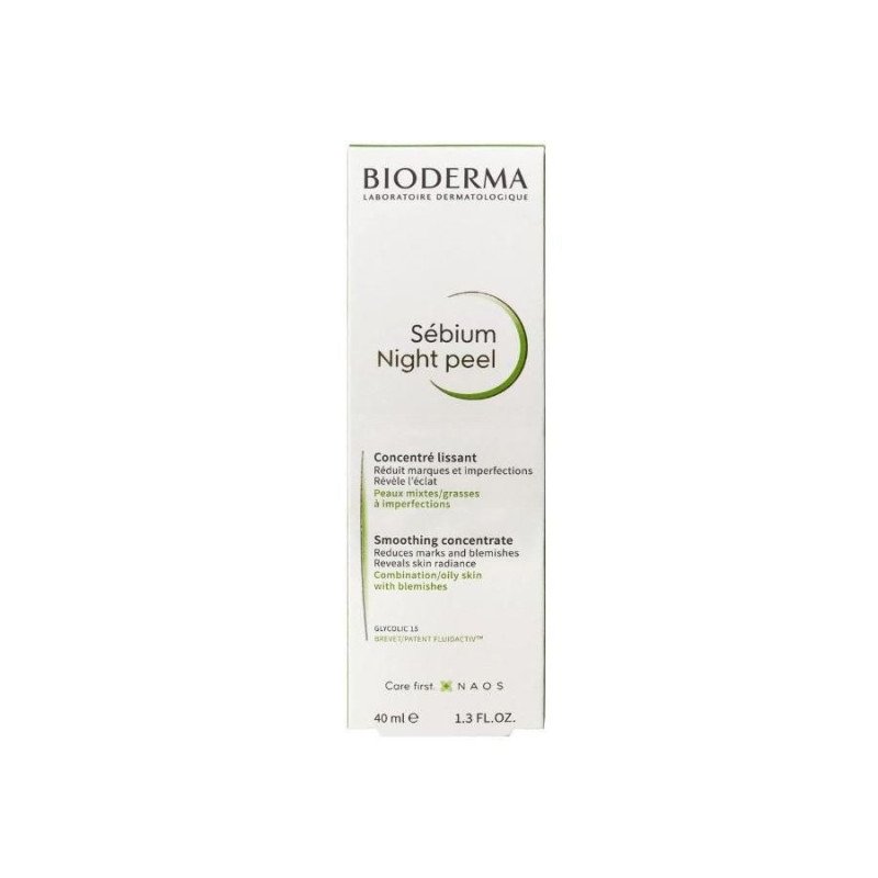 Bioderma Sebium Night Peel Concentré Lissant Peaux Sensibles/Mixtes/Grasses À Imperfections 40ml