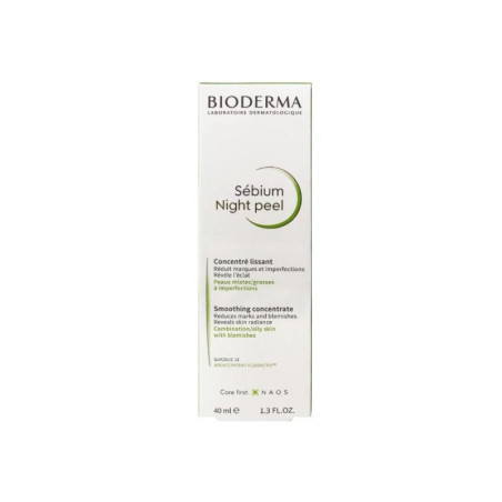 Bioderma Sebium Night Peel Concentré Lissant Peaux Sensibles/Mixtes/Grasses À Imperfections 40ml