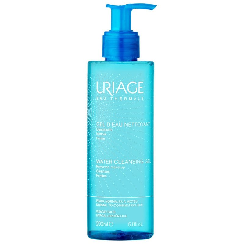 URIAGE Gel d'eau nettoyant - flacon pompe de 200 ml