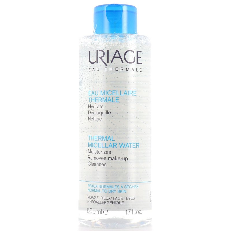 URIAGE HYGIÈNE , Eau Micellaire Thermale peaux normales à sèches - 500 ml