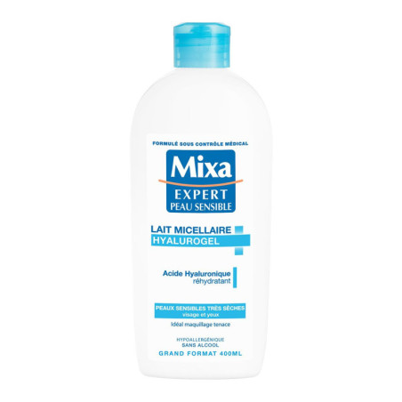 Mixa Hyalurogel lait démaquillant visage et yeux 400 ml