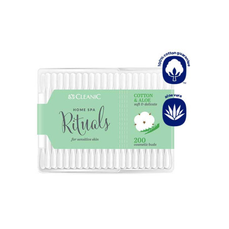 CLEANIC RITUALS COTON TIGE ALOE 200 unités
