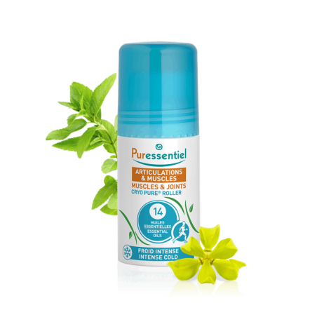 PURESSENTIEL ARTICULATIONS & MUSCLES CRYO PURE ROLLER 14 HUILES ESSENTIELLES 75 ML