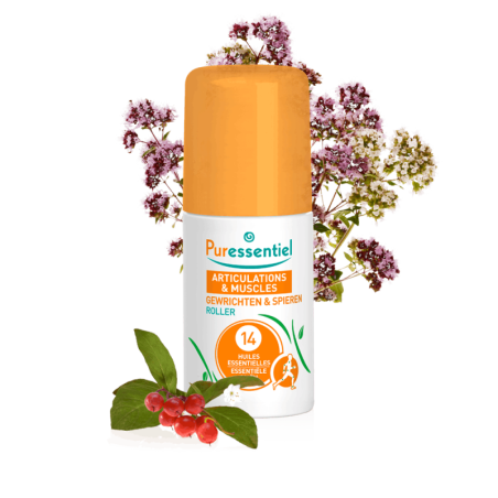 PURESSENTIEL ARTICULATIONS & MUSCLES ROLLER 14 HUILES ESSENTIELLES 75 ML