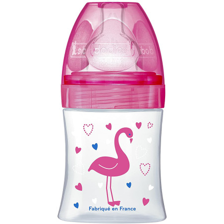 DODIE BIBERON INITITION+ 150ML ROSE POUPÉE 0-6 M TETINE RONDE DEBIT 1