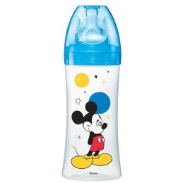 DODIE BIBERON INITIATION+ 330 ML MICKEY BLEU +6 M TETINE RONDE 3 VITESSES DEBIT 3