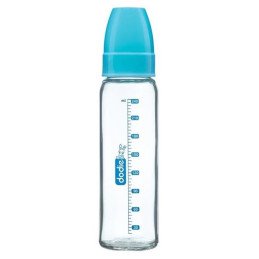 DODIE BIBERON COL ETROIT VERRE 240 ML BLEU LAGOON