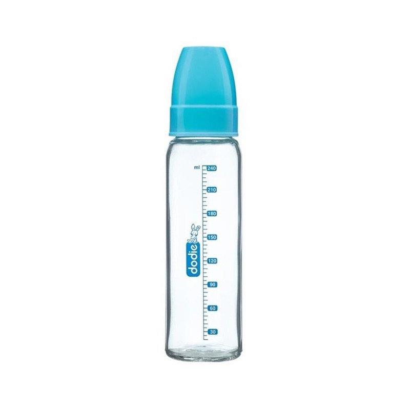 DODIE BIBERON COL ETROIT VERRE 240 ML BLEU LAGOON