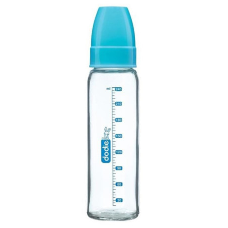 DODIE BIBERON COL ETROIT VERRE 240 ML BLEU LAGOON