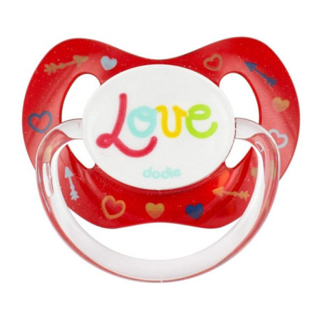 SUCETTE +18 MOIS "LOVE" PHYSIO SILICONE AVEC ANNEAU N°P61 LOVE