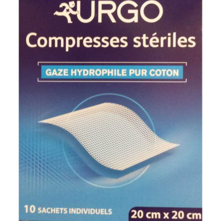 Urgo Compresses stériles 20 x 20 cm boîte de 10