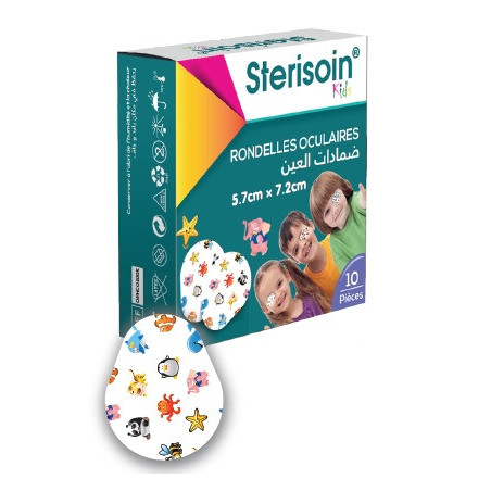 Sterisoin Rondelles oculaires Enfants orthoptiques opaques Boîte de 10