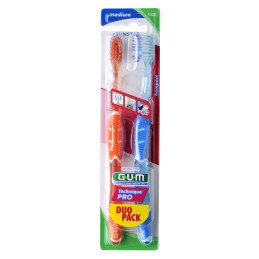 GUM Brosse à Dents Technique Pro Medium 1528 Pack de 2