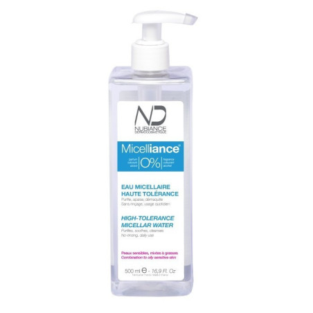 Nubiance - Micelliance 0% - Eau Micellaire Haute Tolérance 500 ml
