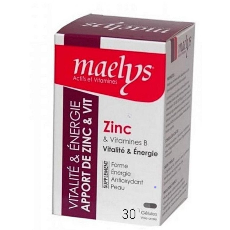 MAELYS ZINC & VITAMINES B VITALITÉ 30 GÉLULES