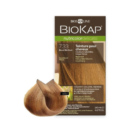 BIOKAP NUTRICOLOR DELICATO TEINTURE POUR CHEVEUX Blond Blé Doré 7.33