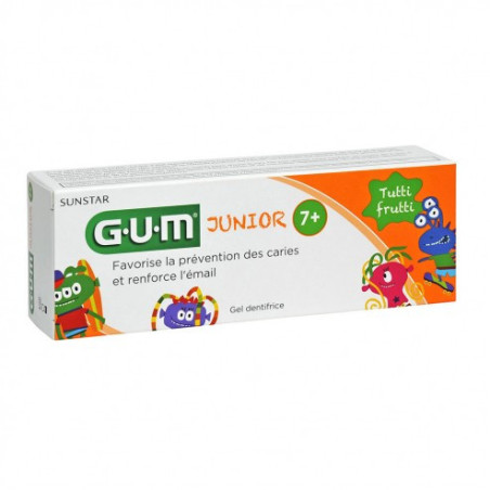 GUM DENTIFRICE JUNIOR GOÛT ORANGE 7-9 ANS 50 ML
