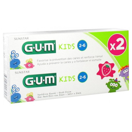 GUM DENTIFRICE KIDS 2 À 6 ANS - Pack duo