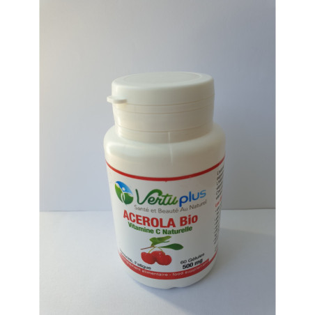 VERTUPLUS ACéROLA BIO VITAMINE C NATURELLE 60 Gél.