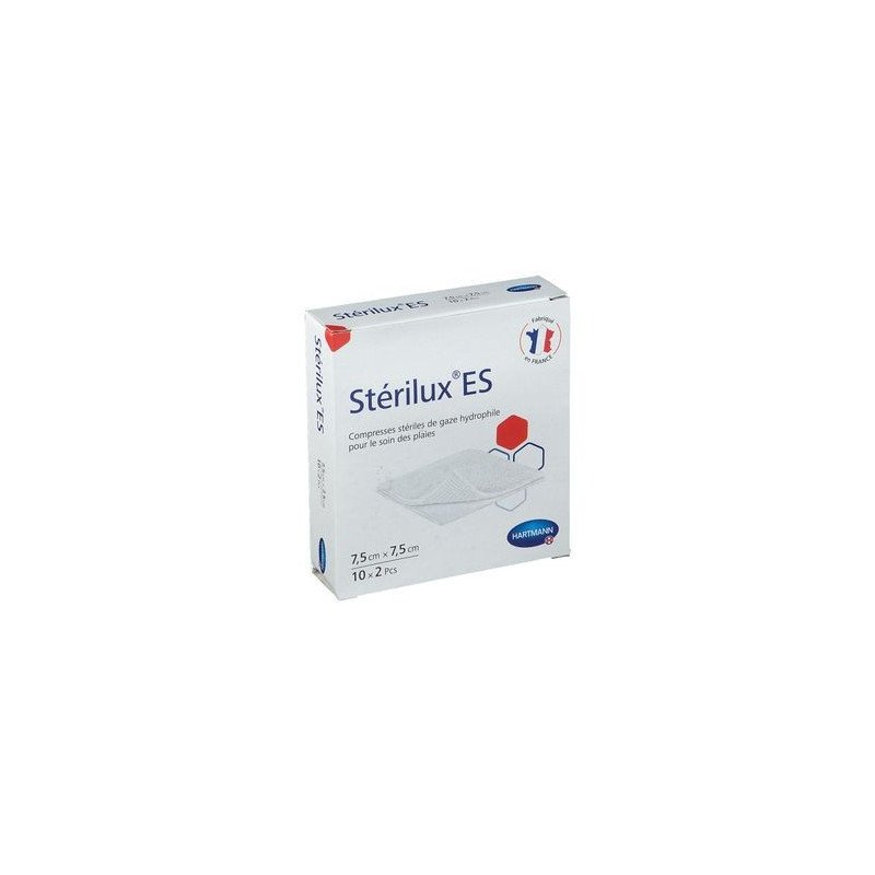 HARTMANN Stérilux® ES stérile - Compresses de gaze 7,5 x 7,5 cm 20 unités