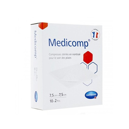 HARTMANN Medicomp® S 40 - Compresses en non tissé stériles 7,5 x 7,5 cm 20 unités