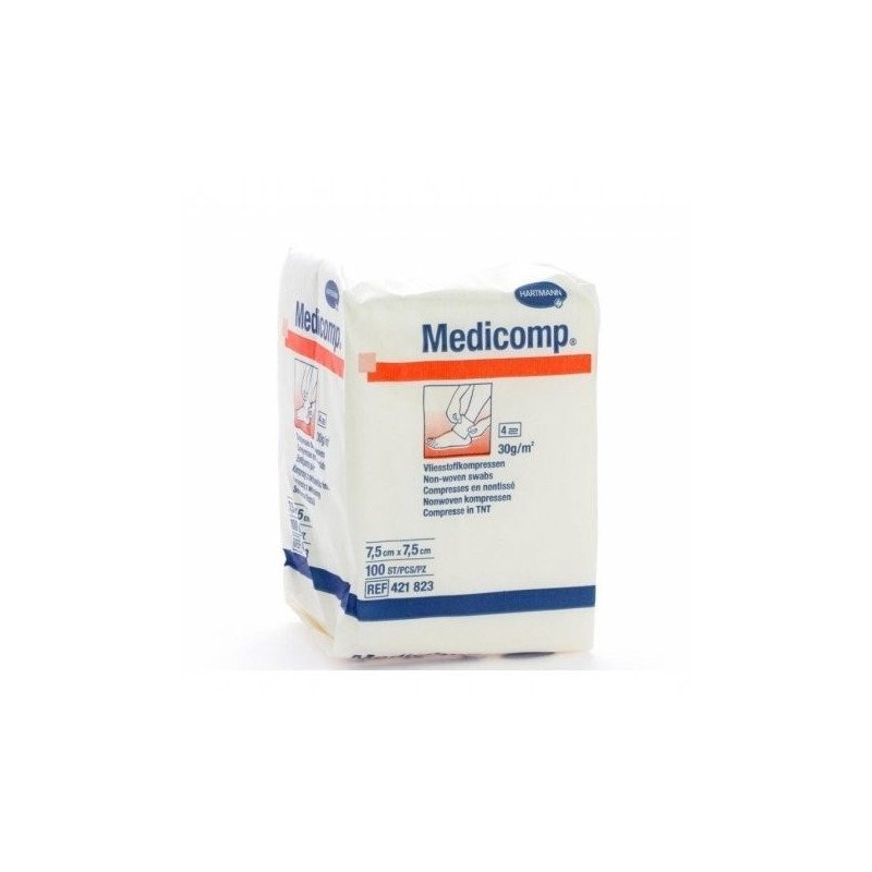 HARTMANN Medicomp® S 40 Compresses non tissé non stériles 7,5 x 7,5 cm 100 unités