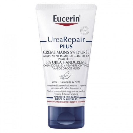 EUCERIN UreaRepair Plus Crème Mains 5% D'urée 75 ml Peaux Sèches