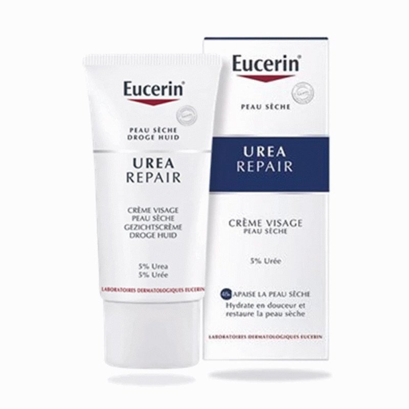 EUCERIN UREA REPAIR CRÈME VISAGE 5% D'URÉE PEAUX SÈCHES 50 ML