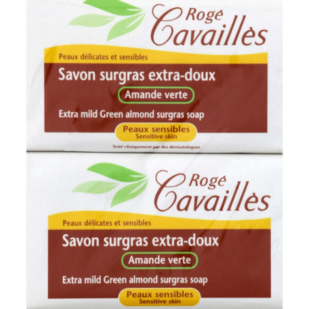 Rogé Cavaillès Savon parfumé amande verte 250 g x 2