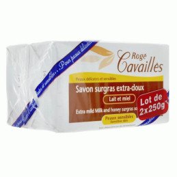 Rogé Cavaillès Savon parfumé lait et miel 250 g x 2