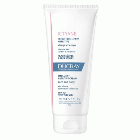 DUCRAY ICTYANE CRÈME ÉMOLLIENTE NUTRITIVE VISAGE ET CORPS 200 ML