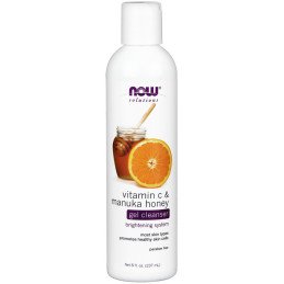 NOW SOLUTIONS GEL NETTOYANT À LA VITAMINE C ET AU MIEL DE MANUKA 237 ML