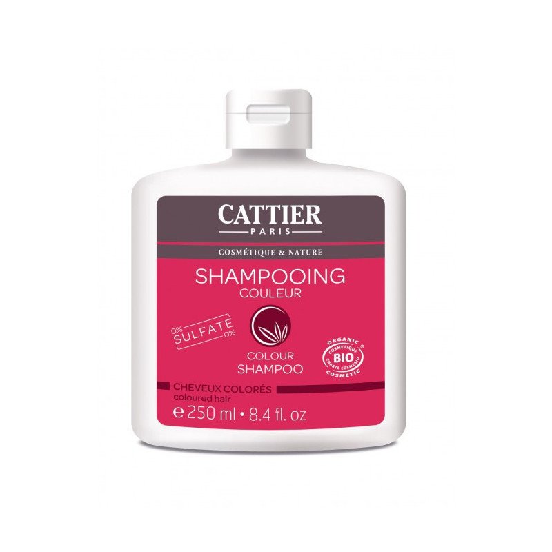 Cattier Shampooing couleur 0% sulfate cheveux colorés 250 ml