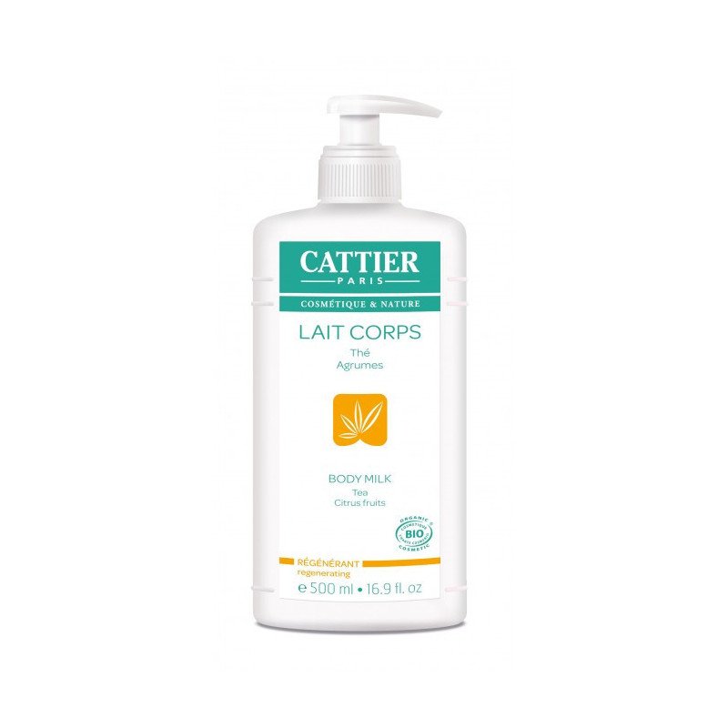 Cattier Lait Corps Régénerant Thé Agrumes 500 ml