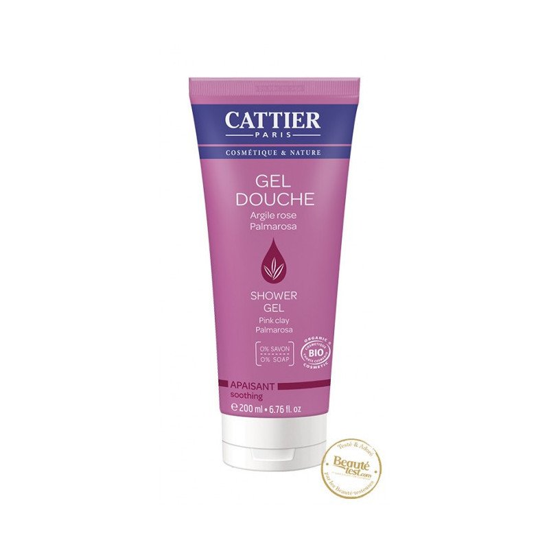 Cattier Gel Douche Apaisant Aloe Vera Argile Rose 200 ml